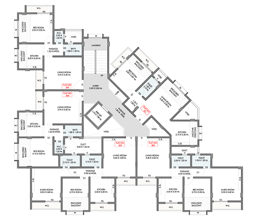 Typical 4th Floor Plan